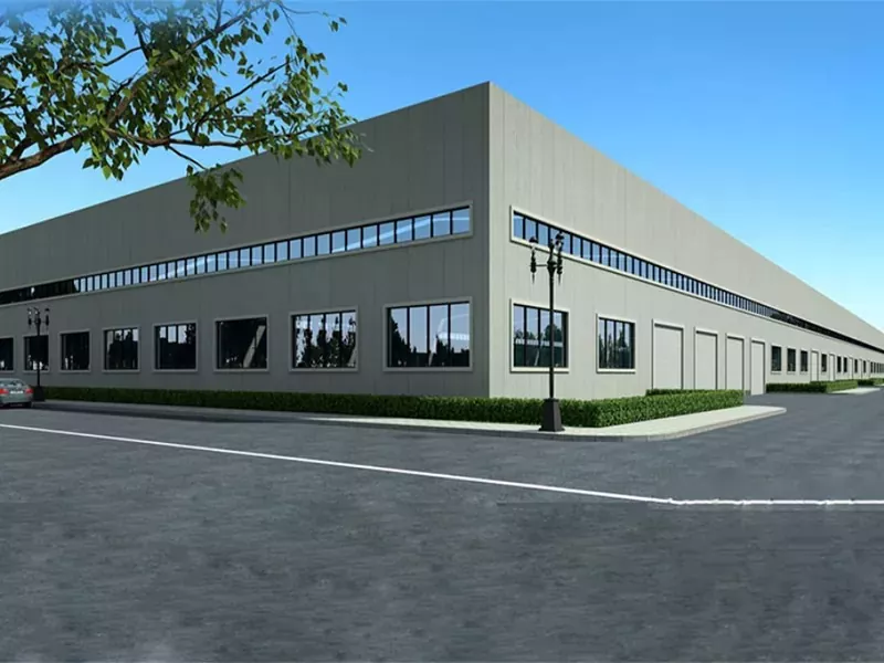 Ecofriendly Steel Warehouse Workshop រចនាសម្ព័ន្ធដែក