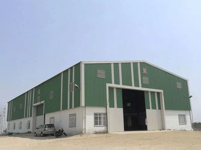 សំណង់ឃ្លាំងដែក Prefab ជាក់ស្តែង និងស្រស់ស្អាត