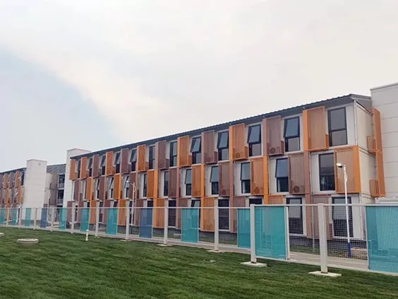 ផ្ទះកុងតឺន័រ Prefab តាមម៉ូឌុលតាមម៉ូឌុលតាមទូរស័ព្ទចល័ត