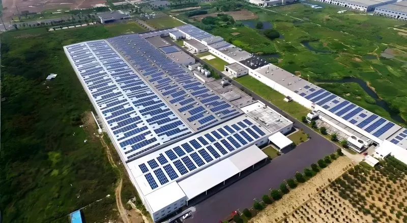 PV-Integrated Warehouse Steel សំណង់